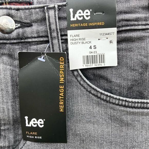 Women’s Lee High Rise Flare Denim Jean Pants with Raw Hem 2-Pack Size 4 S - Picture 3 of 11